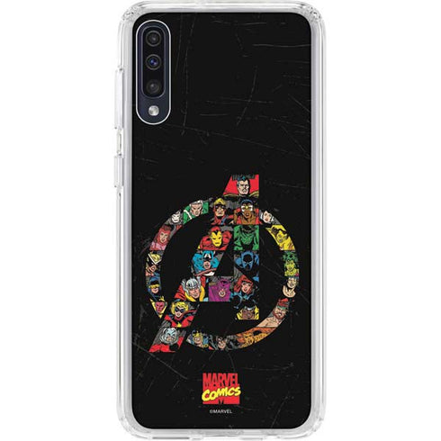Marvel Classic Comics Avengers Logo Galaxy A50 Clear Case